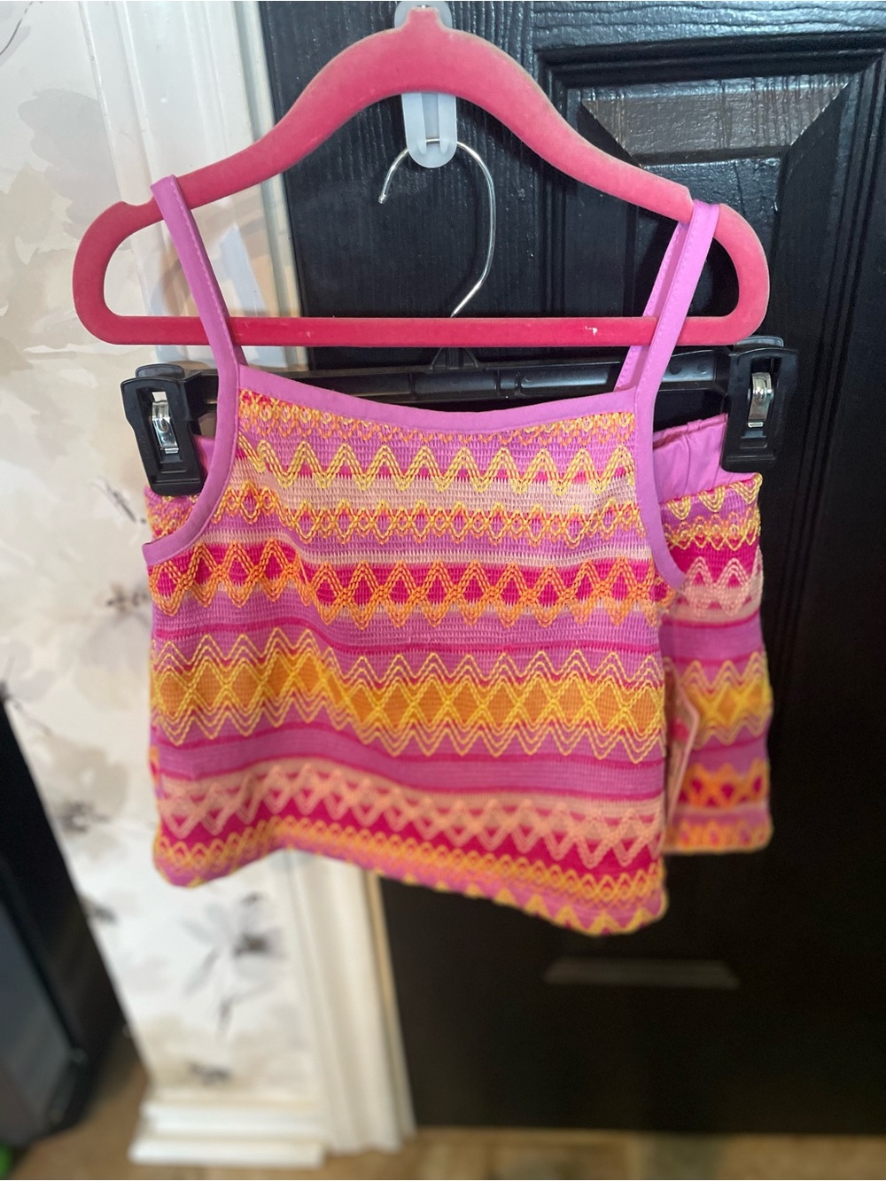 btween Pink and Yellow Patterned Girls Matching Set